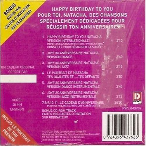 Joyeux Anniversaire Natacha Cd Rakuten