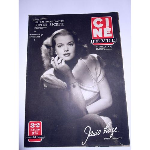 Cine Revue 1950 N° 30 : Gene Kelly.Janis Paige.Gregory Peck.Claudette Colbert.Humphrey Bogart.