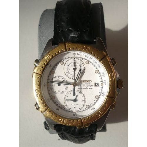 Montre Chronograph Or Massif Et Chrome