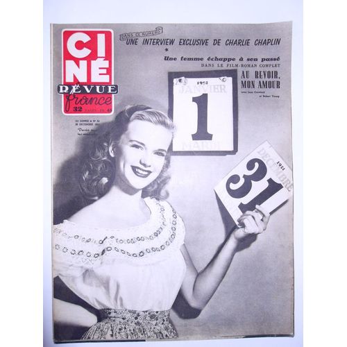 Cine Revue 1951 N° 52 : Charlie Chaplin.Frank Sinatra.Gary Copeer