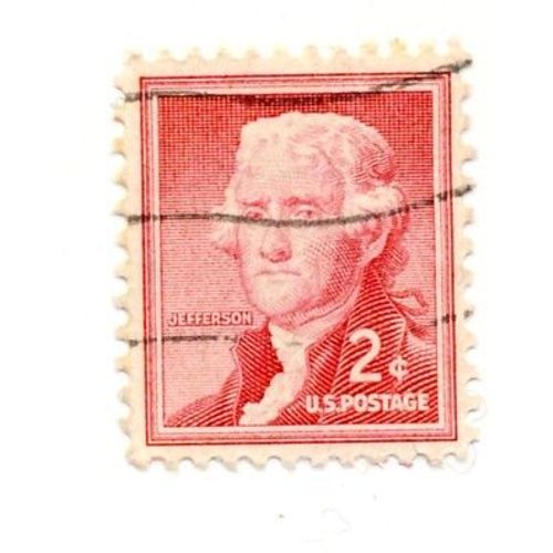 Timbre Etats Unis- Thomas Jefferson 2c