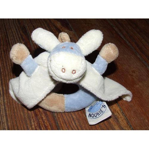 Ane Cheval Paco Hochet Grelot Noukies Noukie 's Doudou  Amtoys Beige Bleu Mouchoir Cape 15 Cms