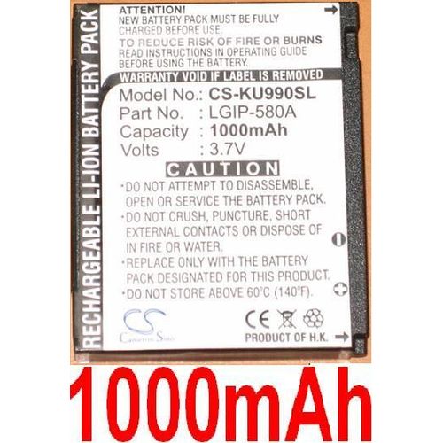 Batterie Lithium Pour Lg U8500 Noire