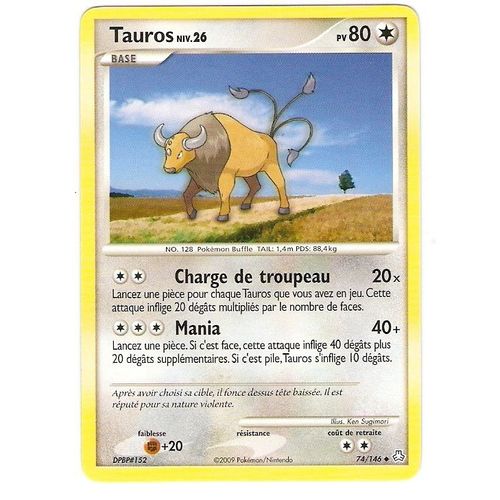 Tauros "Eveil Des Legendes" 80 Pv 74/146