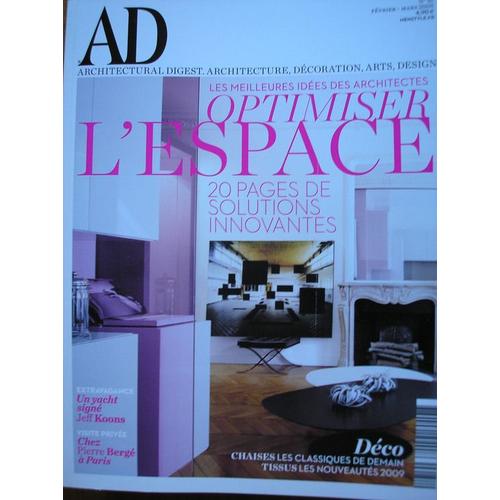 Ad Architectural Digest  N° 81 : Optimiser L'espace
