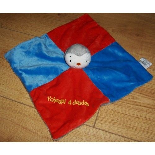 T'choupi Tchoupi Doudou Plat Rouge Bleu Dessous Gris Bengy Peluche  Ajena Nounours Cam0801195 Creation 2008