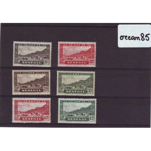 Sénégal 1935 : Pont Faidherbe - Série De 6 Valeurs Neuves