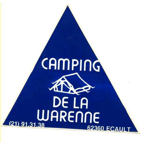 Autocollant "Camping De La Warenne " Ecault  62