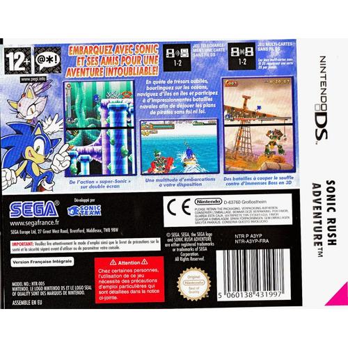 SONIC RUSH ADVENTURE / Jeu Nintendo DS pas cher - Jeux vidéo