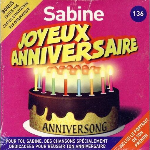 Anniversaire Sabine A Prix Bas Neuf Et Occasion Rakuten