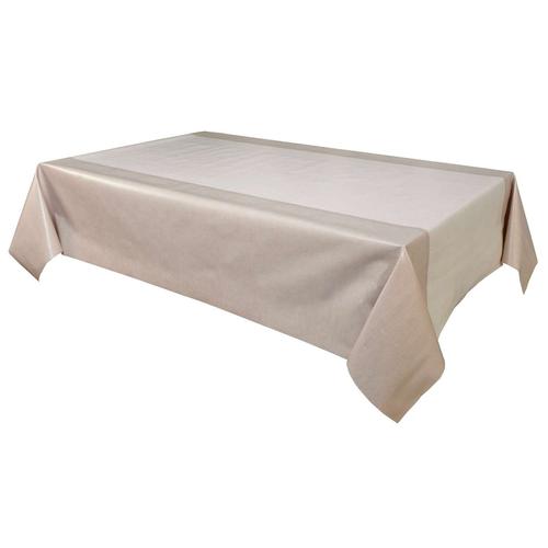 Nappe En Toile Cirée Rectangulaire Stowe - 140 X 250 Cm - Ecru