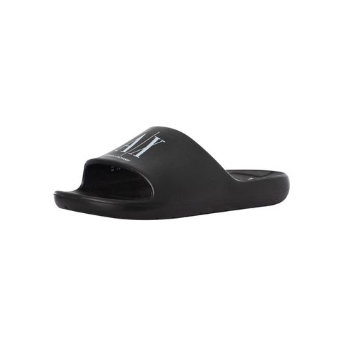 Armani Exchange Logo Sliders Noir