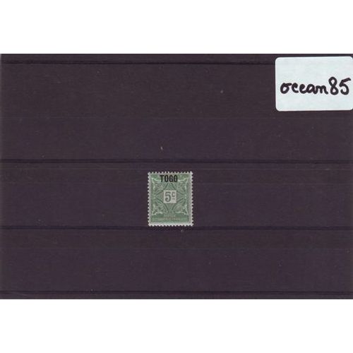 Togo 1921 : Timbre-Taxe - Timbre 5 C. Vert : Valeur Neuve