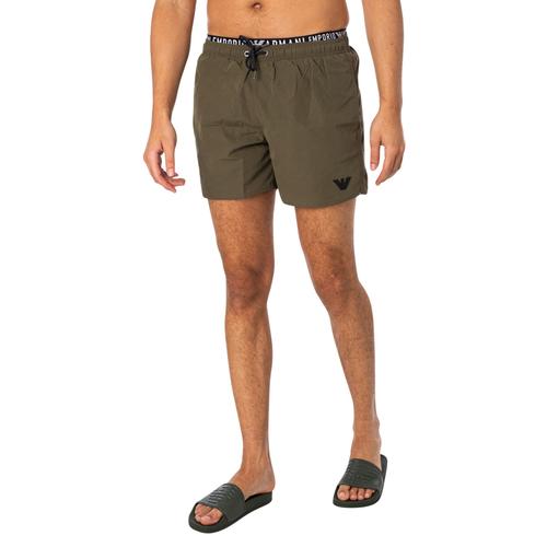 Emporio Armani Short De Bain Double Ceinture, Vert