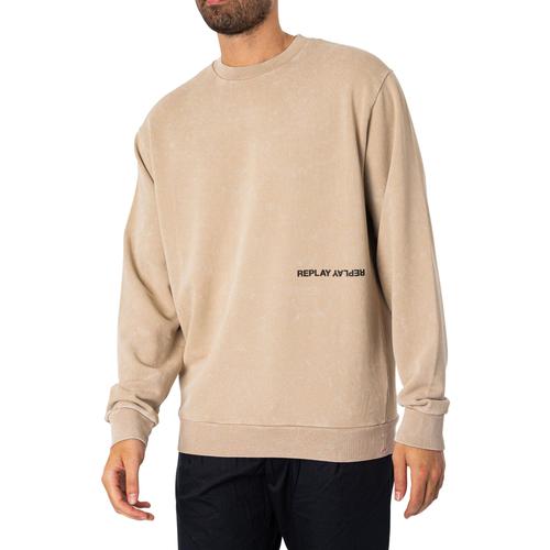 Replay Sweat-Shirt À Logo Au Dos, Beige