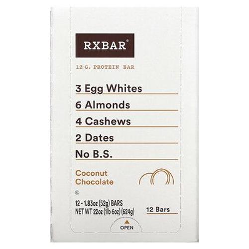 Rxbar Barre Protéinée, Chocolat À La Noix De Coco, 12 Barres, 52 G Chacune