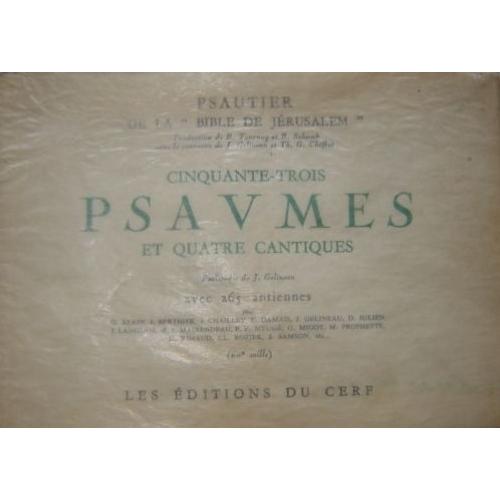 Cinquante Trois Psaumes Et Quatre Cantiques