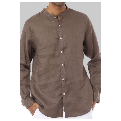 Chemise Lin Marron Homme