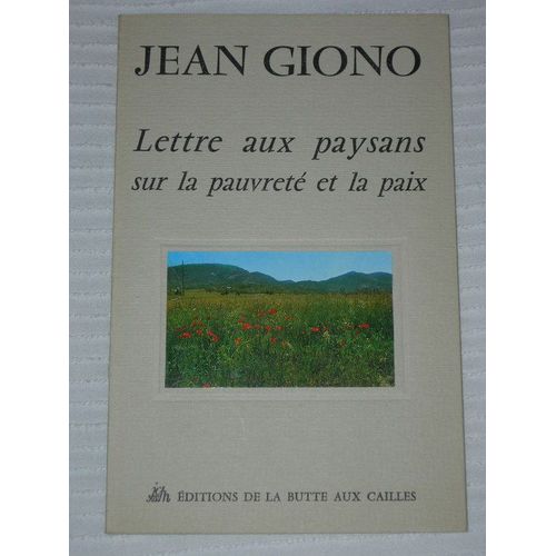 Lettre Aux Paysans - Sur La Pauvreté Et La Paix