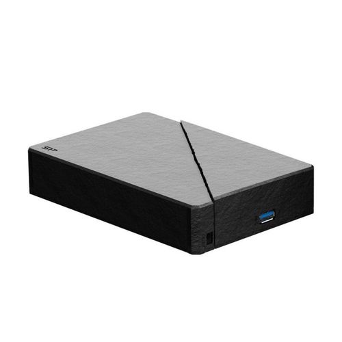 SILICON POWER Stream S07 - Disque dur - 6 To - externe (de bureau) - USB 3.1 Gen 1 - AES 256 bits - noir