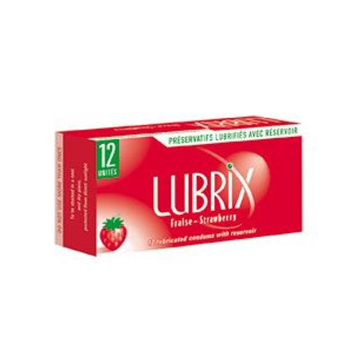 Preservatifs Lubrix Fraise X12