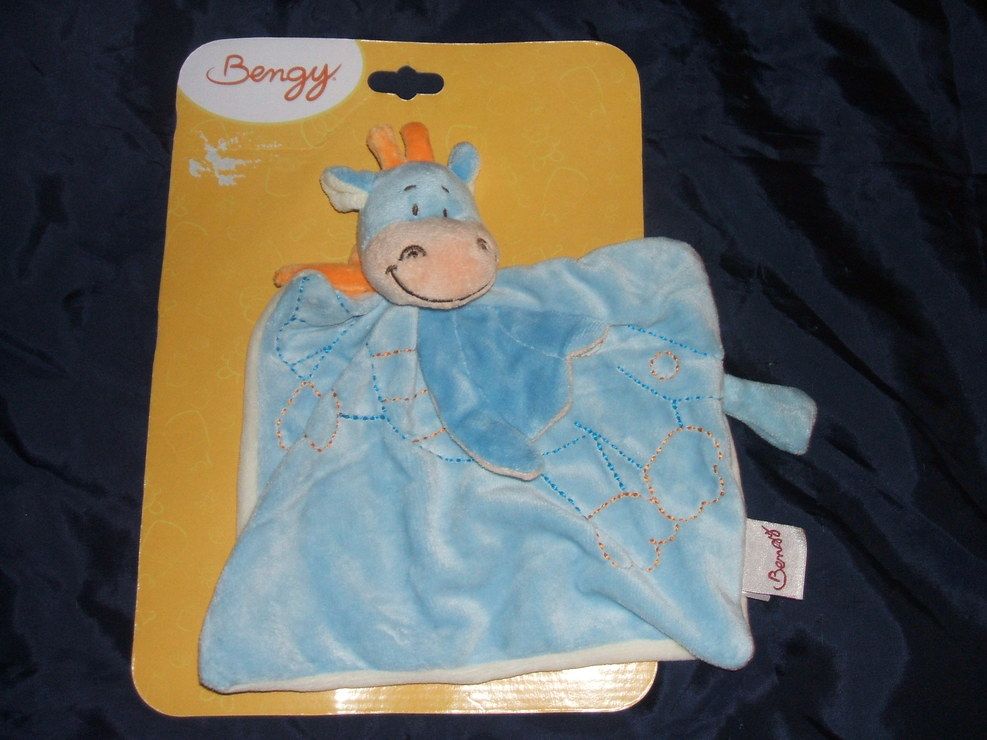 Peluche Doudou Dragon Bleu Dinosaure Plat