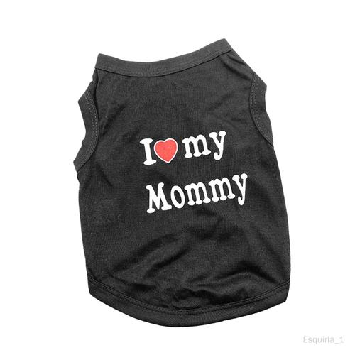 I Love Mommy Vest Débardeur Confortable Pour Chien, Fournitures Pour Animaux Je Noir