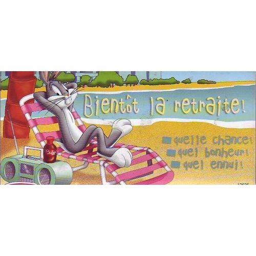 Bugs Bunny Bientot La Retraite Carte Postale A 3 Volets 21cm Par 10 Cm Rakuten