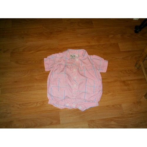 Grenouillère Courte Teddy Boom Tissu Gauffré