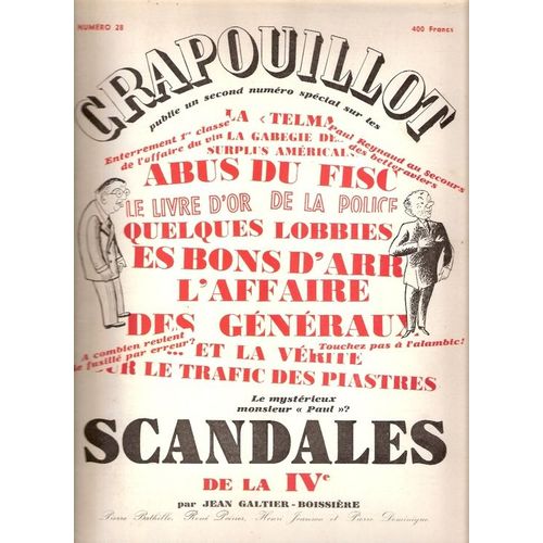 Crapouillot Hors-Série N° 28 : Les Scandales De La Ive (Numéro 2)
