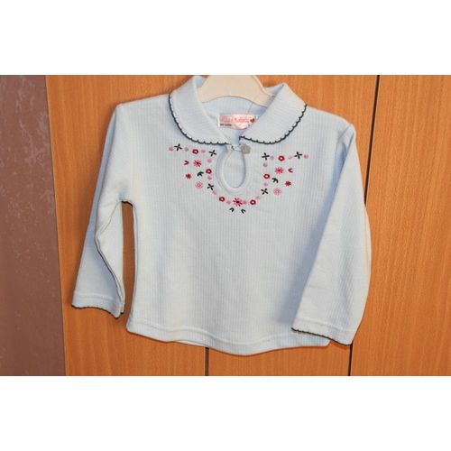 Polo Kiss Mélody Bleu Ciel 86 Cm Neuf