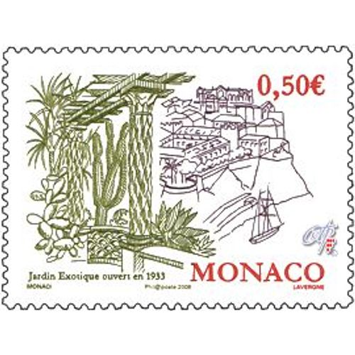 Timbre Pour Le 75° Anniversaire Du Jardin Exotique - Oblitéré Au Jour D'émission - 2 Mai 2008