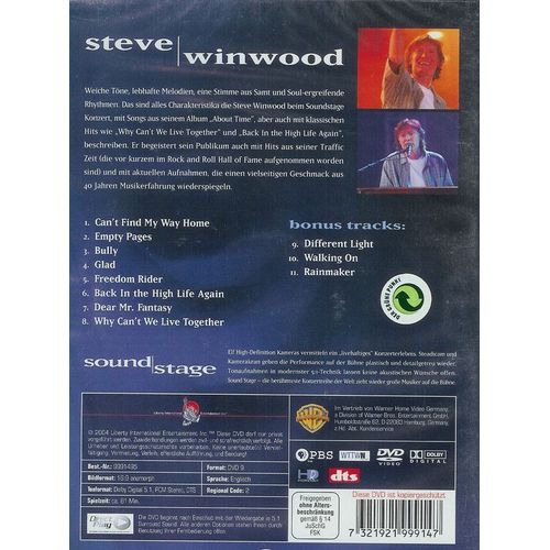 Steve Winwood - Soundstage: Steve Winwood