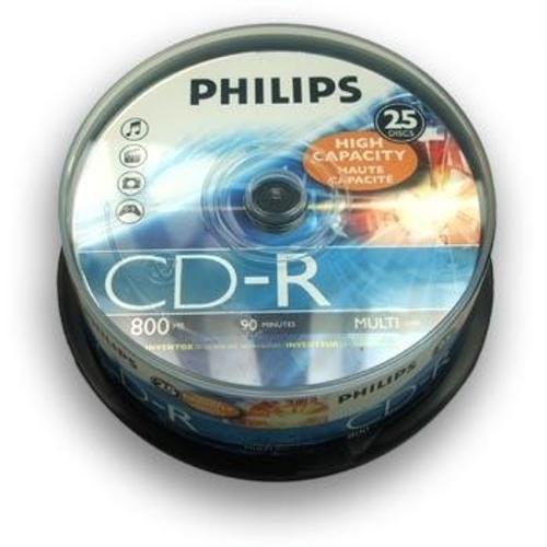 Philips CR8D8NB25 - 25 x CD-R - 800 Mo (90 min) - spindle