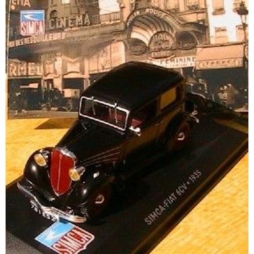 Simca Fiat 6cv 1935 Noire Ixo Altaya 1/43-Ixo