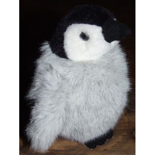 Pingouin Doudou Wwf Peluche De 1986 Gris Blanc Noir  18 Cms