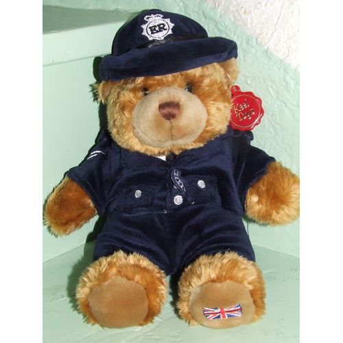 Ours Doudou Keel Toys Teddy Bear Peluche England English Bleu Marine 32  Cms