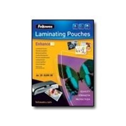Fellowes Photo Laminating Pouches Enhance 80 micron - 25 - 108 x 159 mm pochettes plastifiées