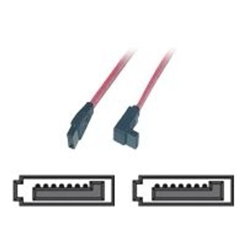 MCL Samar - Câble SATA - Serial ATA 150 - SATA (F) pour SATA (F) - 70 cm - connecteur à 90°