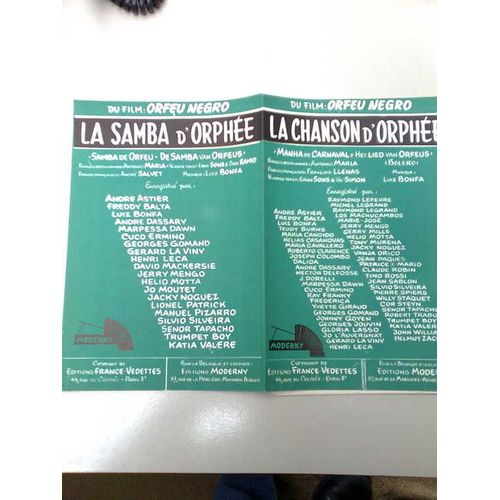Partitions "La Chanson D'orphée" + "La Samba D'orphée"
