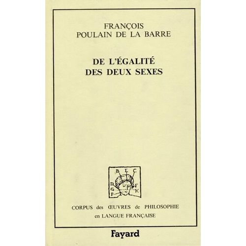 De L'égalité Des Deux Sexes