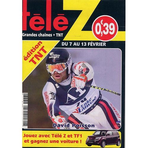 Tele Z Du 2 Fevrier 2009  N° 1378 : David Poisson (Couverture + 1p)