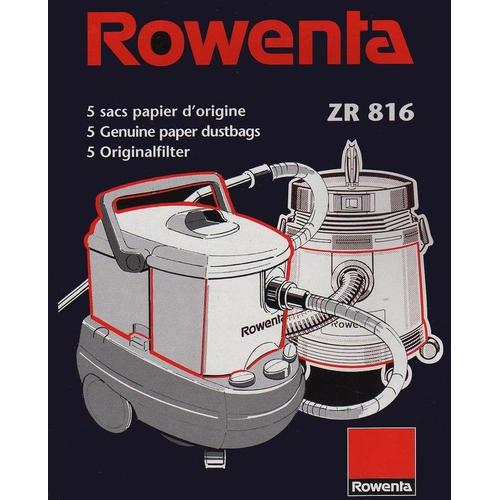 Lot de 5 sacs papier aspirateur Rowenta ZR 816 pour Bully, Collecto, Vorace