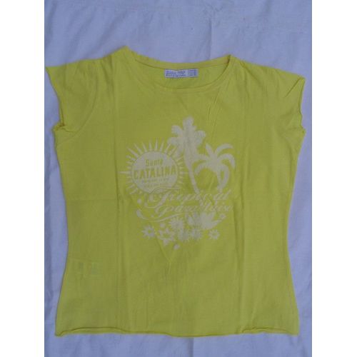 T-Shirt Zara Trf , Jaune , Taille M , Manches Courtes