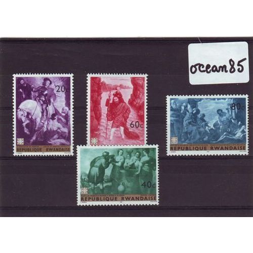 Rwanda 1967 : Tableaux D'églises Et De Musées - Série De 4 Valeurs Neuves