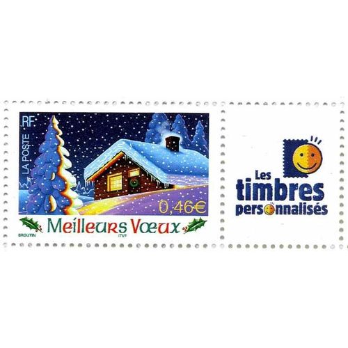 Timbre Personnalisé Meilleurs Voeux 2002