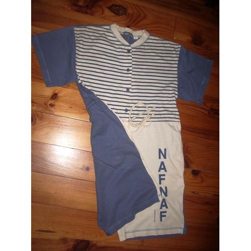 Combinaison / Short Naf Naf 138cm Bleu/Beige Rayé