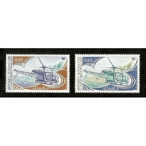 Lot De 2 Timbres Taaf Année 1981 N° 92 Et 93 Neufs Hélicoptères