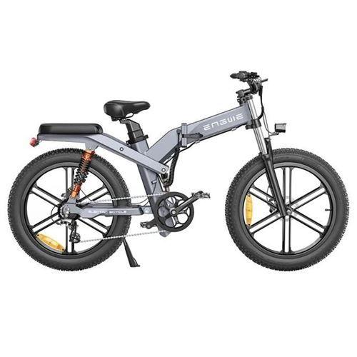 Vélo Électrique Pliant Engwe X24 50km/H Moteur 1000w 24''*4.0 Fat Bike Vtt Autonomie 90km Suspension Complète Shimano 8 Vitesses Batterie 19,2ah Gris