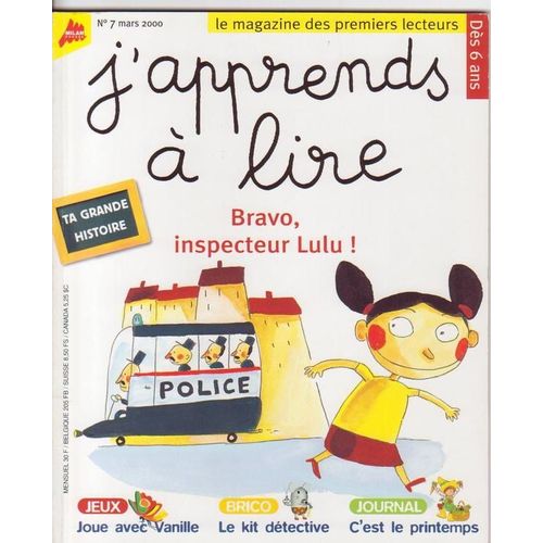 J'apprends À Lire  N° 7 : Bravo Inspecteur Lulu